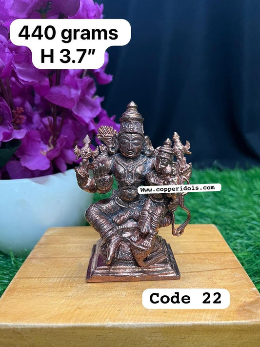 Prasiddh copper idol present copper idol of pattabi rama / rama sita