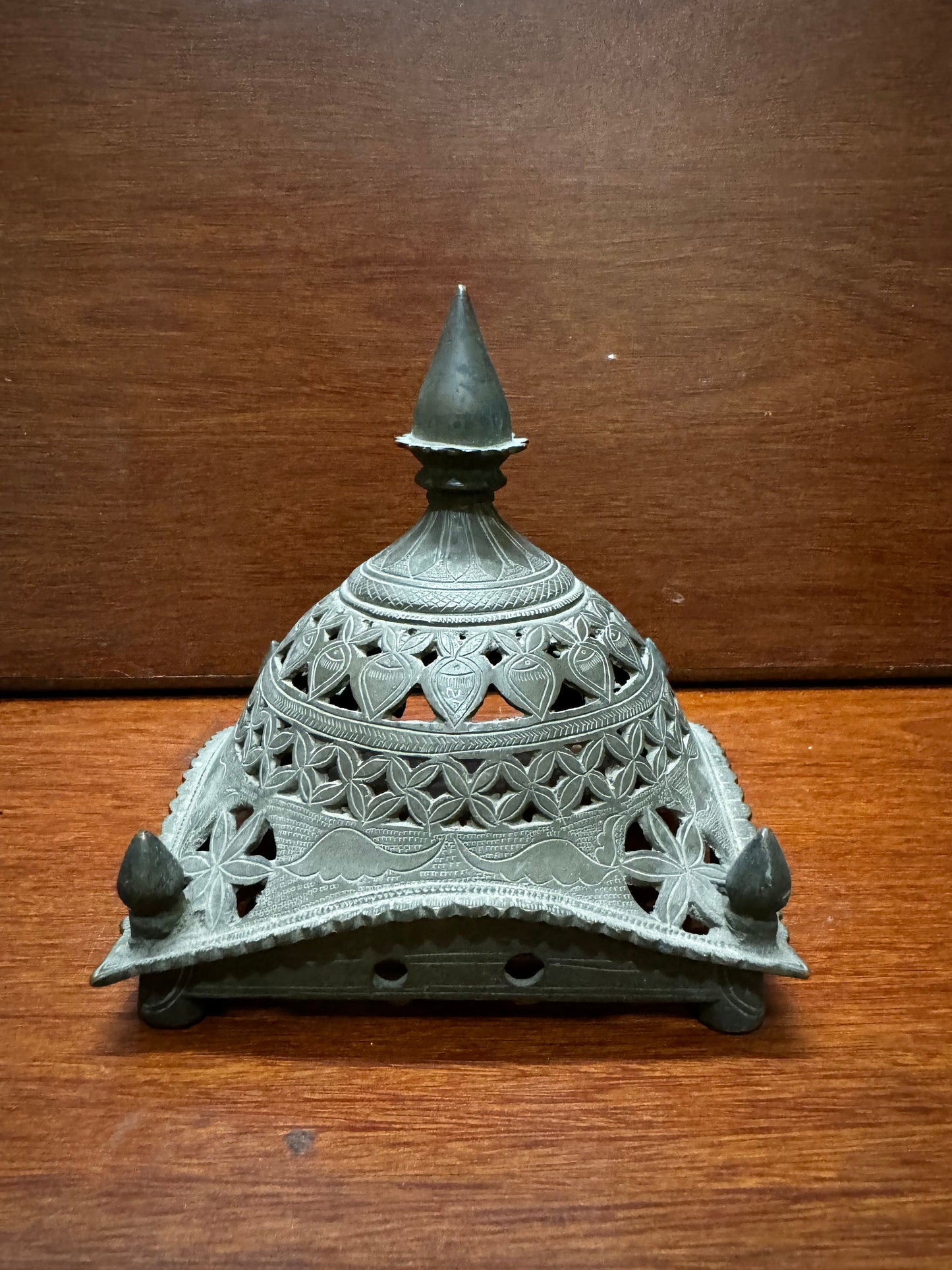 Vintage bronze cast mantapa top part , a rare collectible from deccan