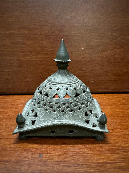 Vintage bronze cast mantapa top part , a rare collectible from deccan