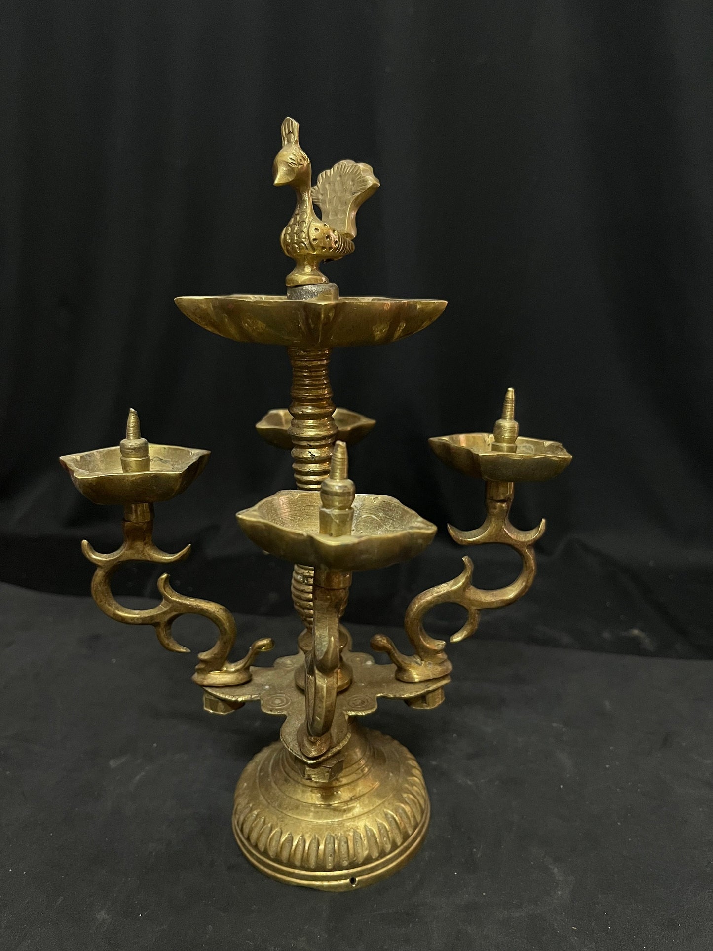 Vintage brass vast annapakshi pancha deepa