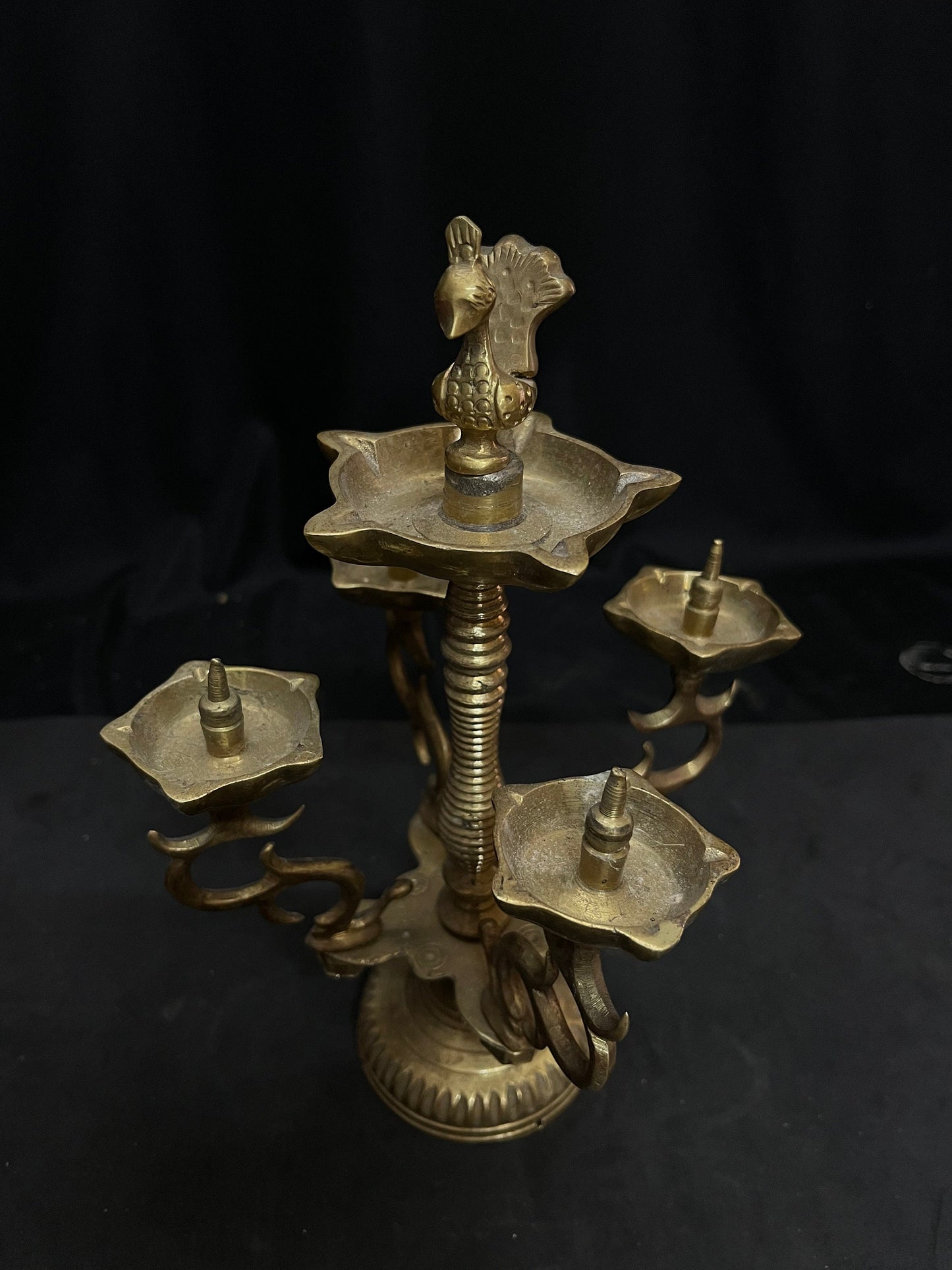 Vintage brass vast annapakshi pancha deepa