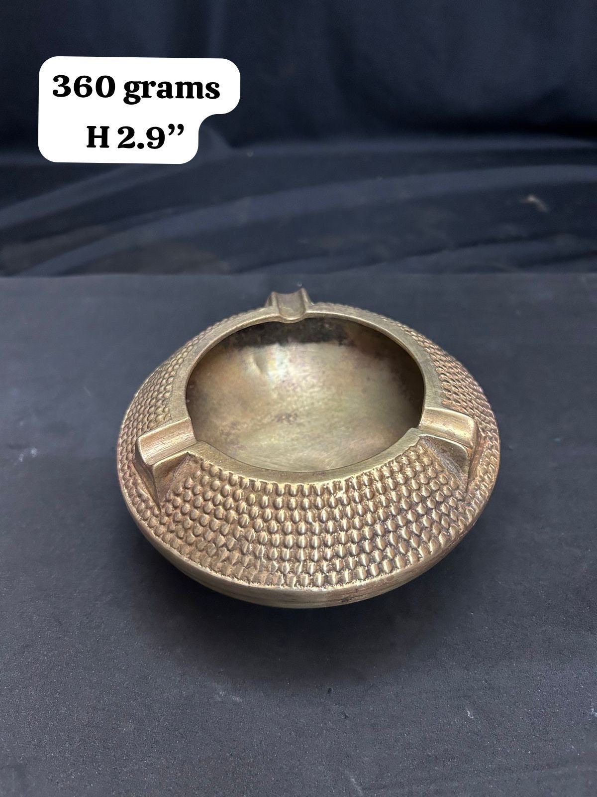 Vintage brass cast ash tray