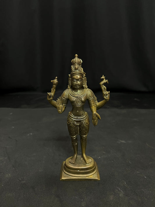 vintage bronze cast shiva