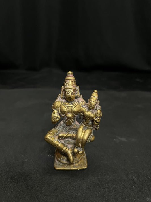 vintage bronze cast sita rama idol