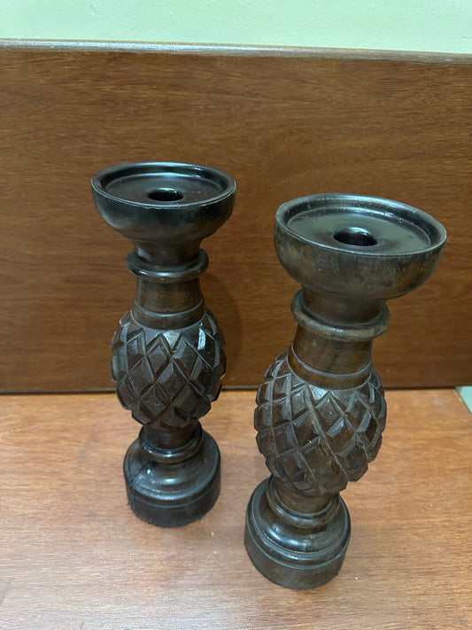 vintage wooden floral designed candle stand or can be used to to keep diyas on a raised platform