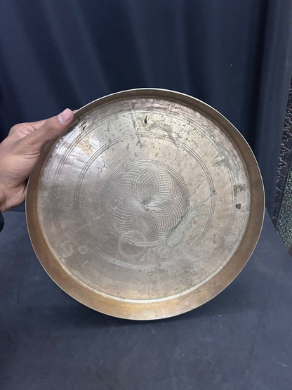 vintage bronze cast handmade dinner plate