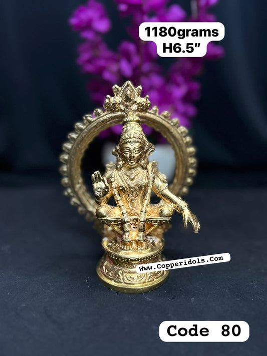 Panchaloha casted idol of swamy Ayyappa Iyappa swamy harihara. putra Iyannar