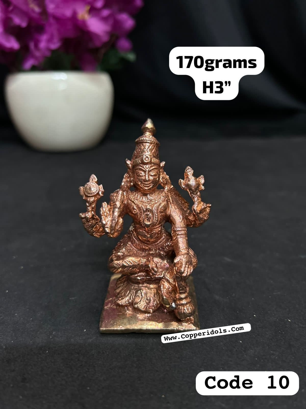 copper casted idol of swamy vishwaksenar