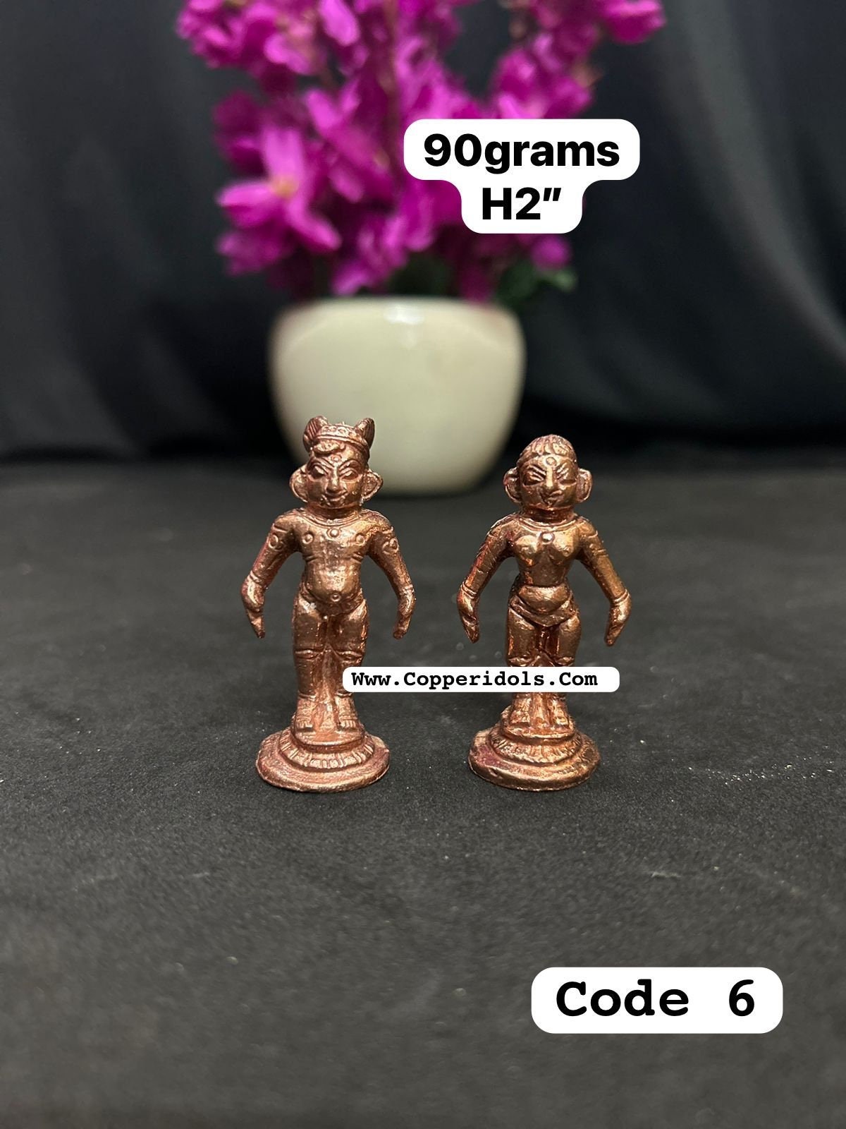 copper casted idol of raja rani golu idol