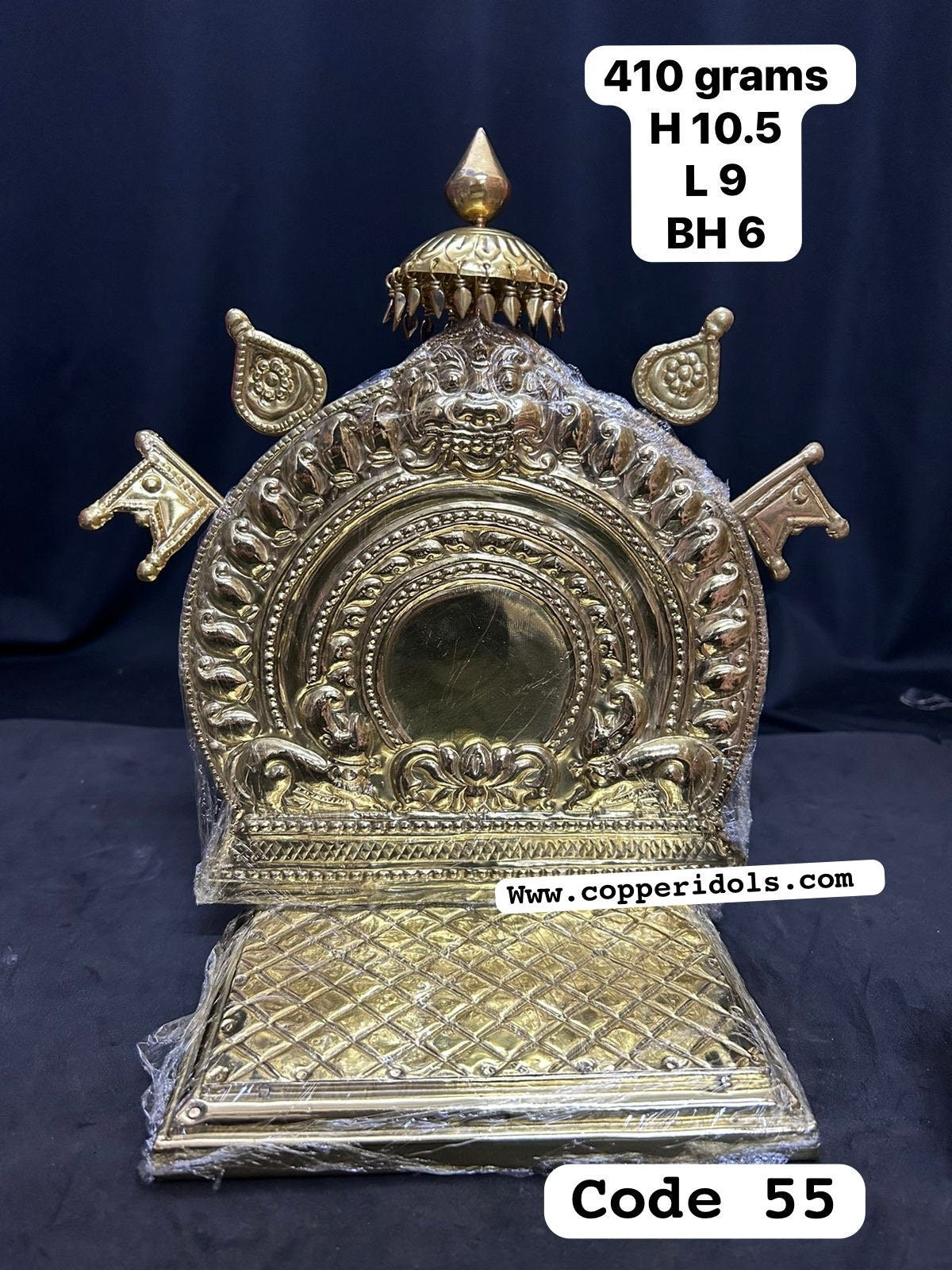 Brass heet embossed hand crafted peeta prabhavali