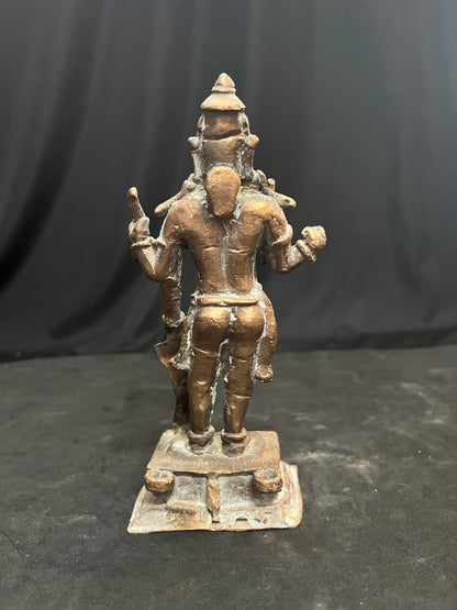 vintage bronze cast broken idol of veerabhadra swamy