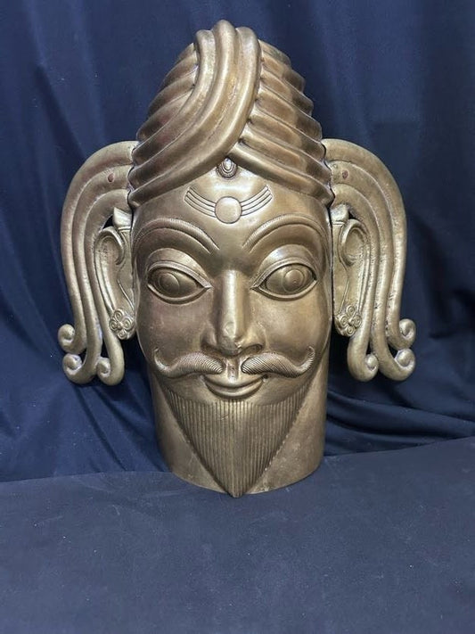 Vintage Bronze made Mukhalinga 2 D from Karnataka with a rare style and unique feature