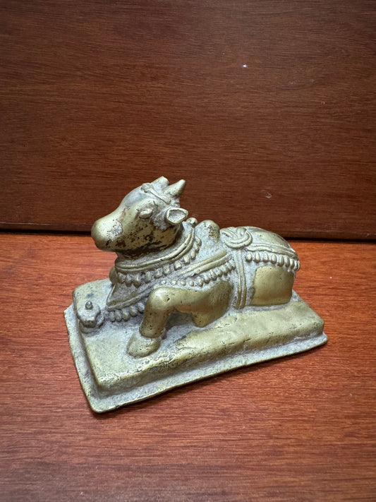 Vinatge bronze hollow cast nandi from south india andra