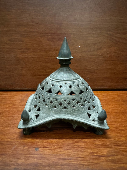 Vintage bronze cast mantapa top part , a rare collectible from deccan