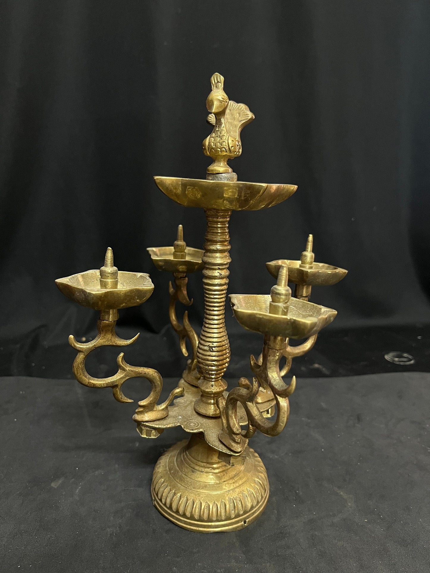 Vintage brass vast annapakshi pancha deepa