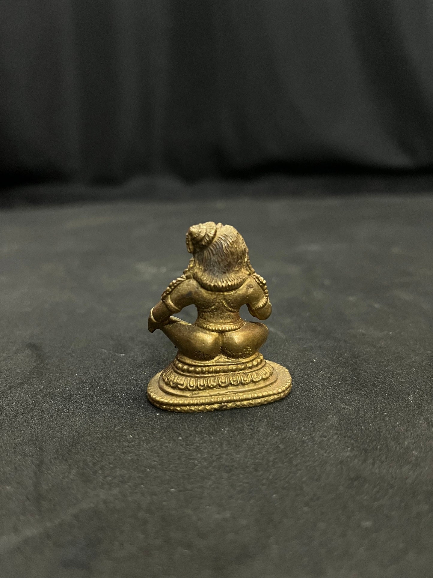 vintage bronze cast miniature bala krishna figurine