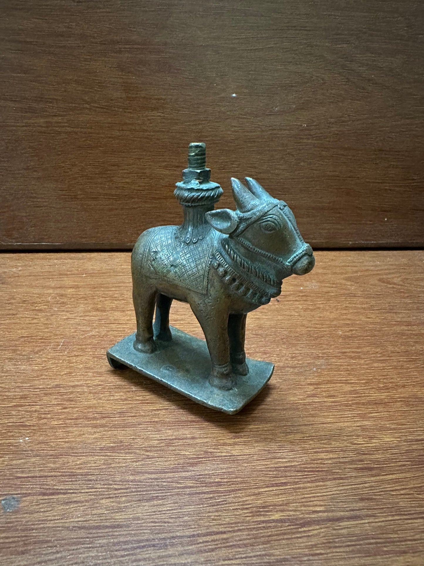 Vintage solid bronze cast nandi , vrushabha , the vahana of shiva