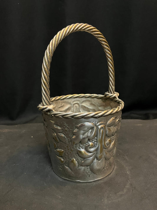 Vintage brass made flower basket