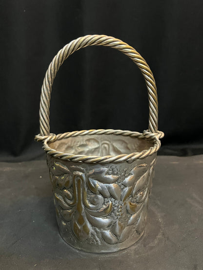 Vintage brass made flower basket