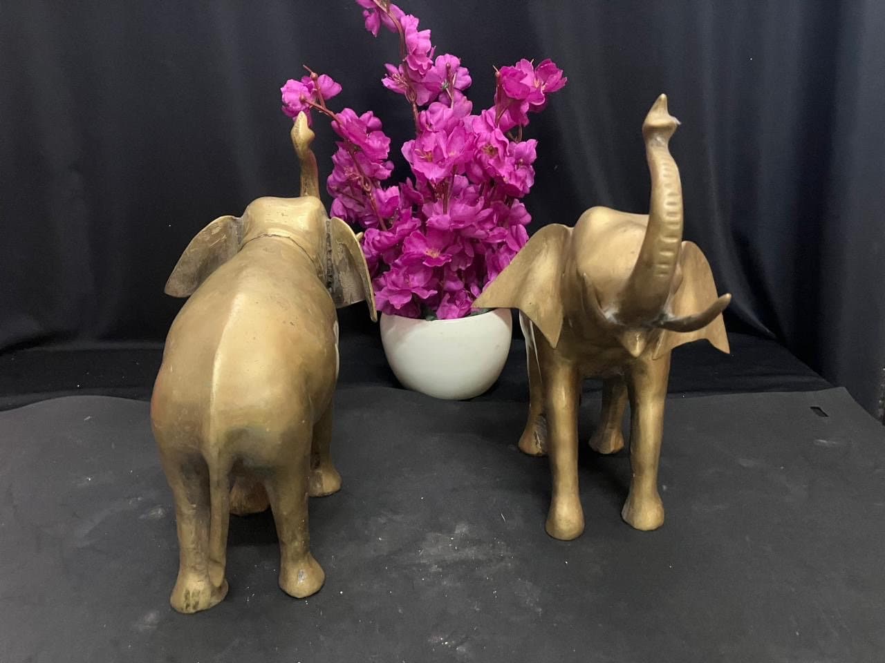 vintage bronze cast elephants from kerala