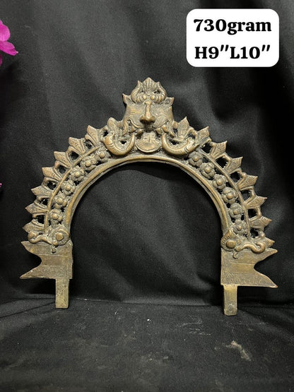 vintage bronze cast folk style prabhavali