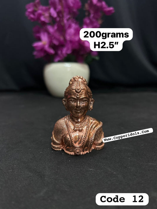 copper casted idol of godess sri gowri gowramma gauri