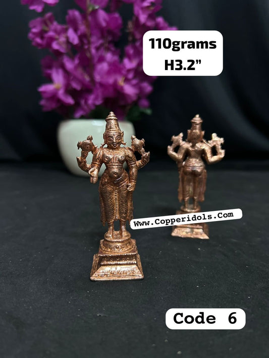 Copper casted idol of lord srinivasa swamy