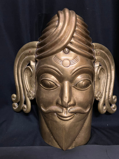 Vintage Bronze made Mukhalinga 2 D from Karnataka with a rare style and unique feature