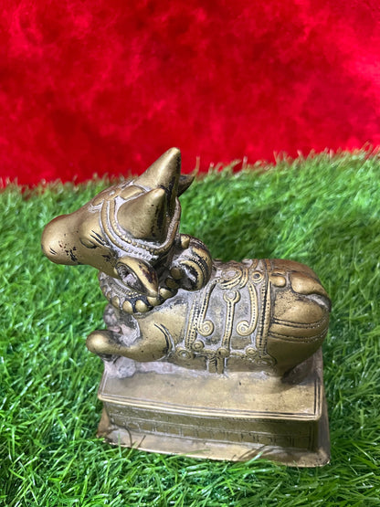 vintage bronze cast Nandi from andra