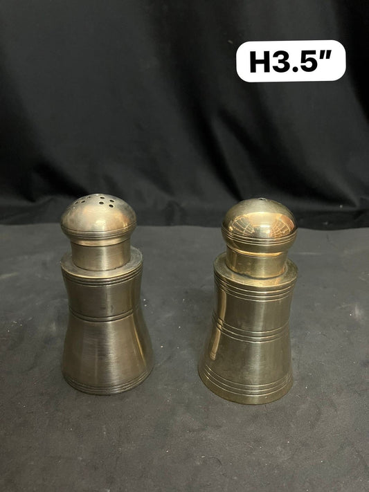 vintage brass cast salt pepper tapper