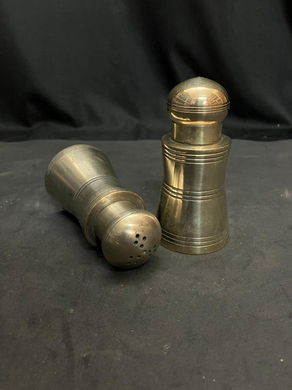 vintage brass cast salt pepper tapper