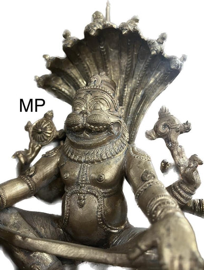 Prasiddh copper idols present panchaloha idol of yoga narasimha swamy with adishesha