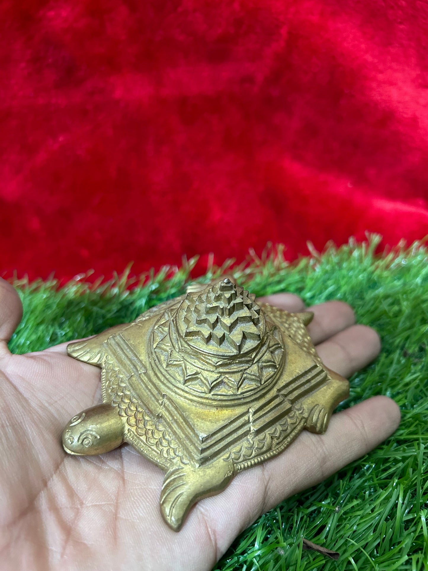 brass cast meru on tortoise