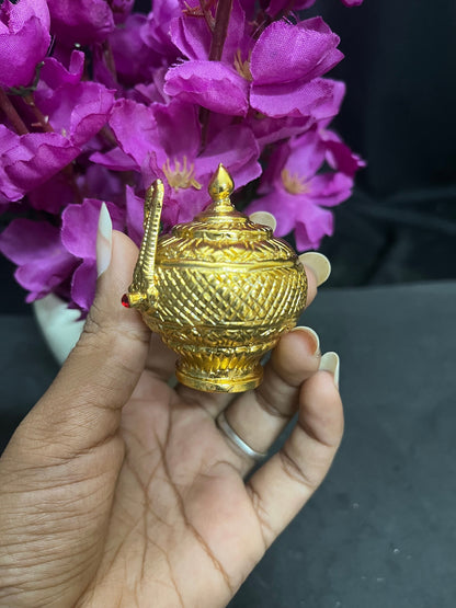 Prasiddh copper idol present copper gold plated kirita / crown