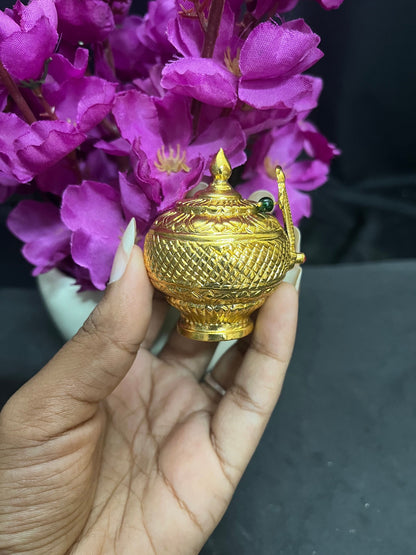 Prasiddh copper idol present copper gold plated kirita / crown