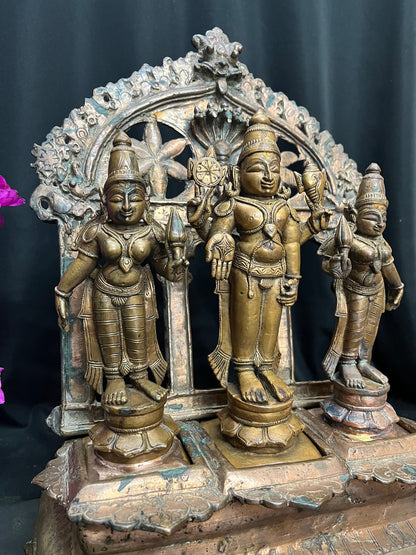 Vintage copper made srinivasa set