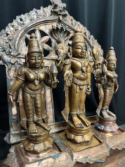 Vintage copper made srinivasa set