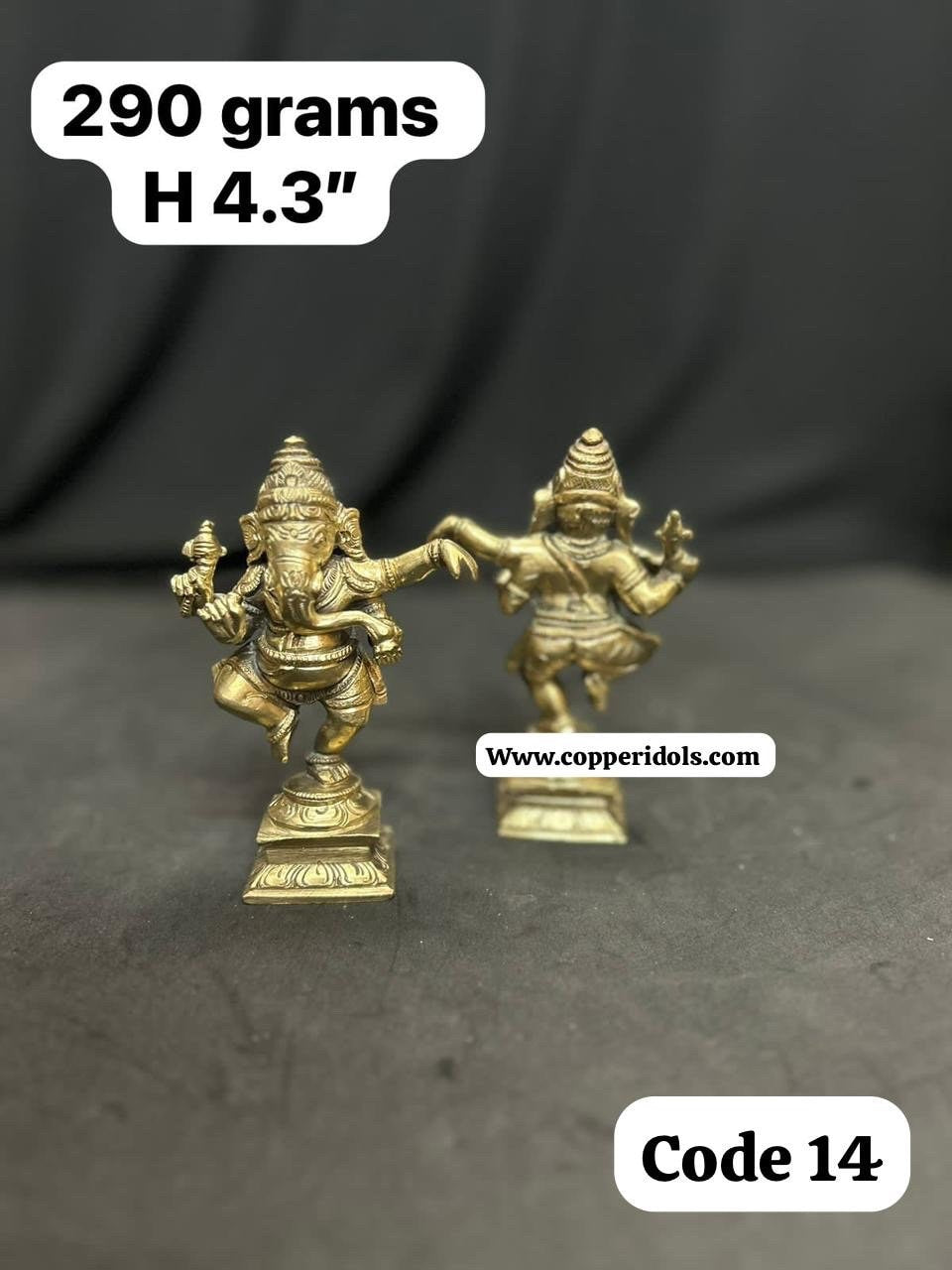 panchaloha handcrafted Narthana Ganesha