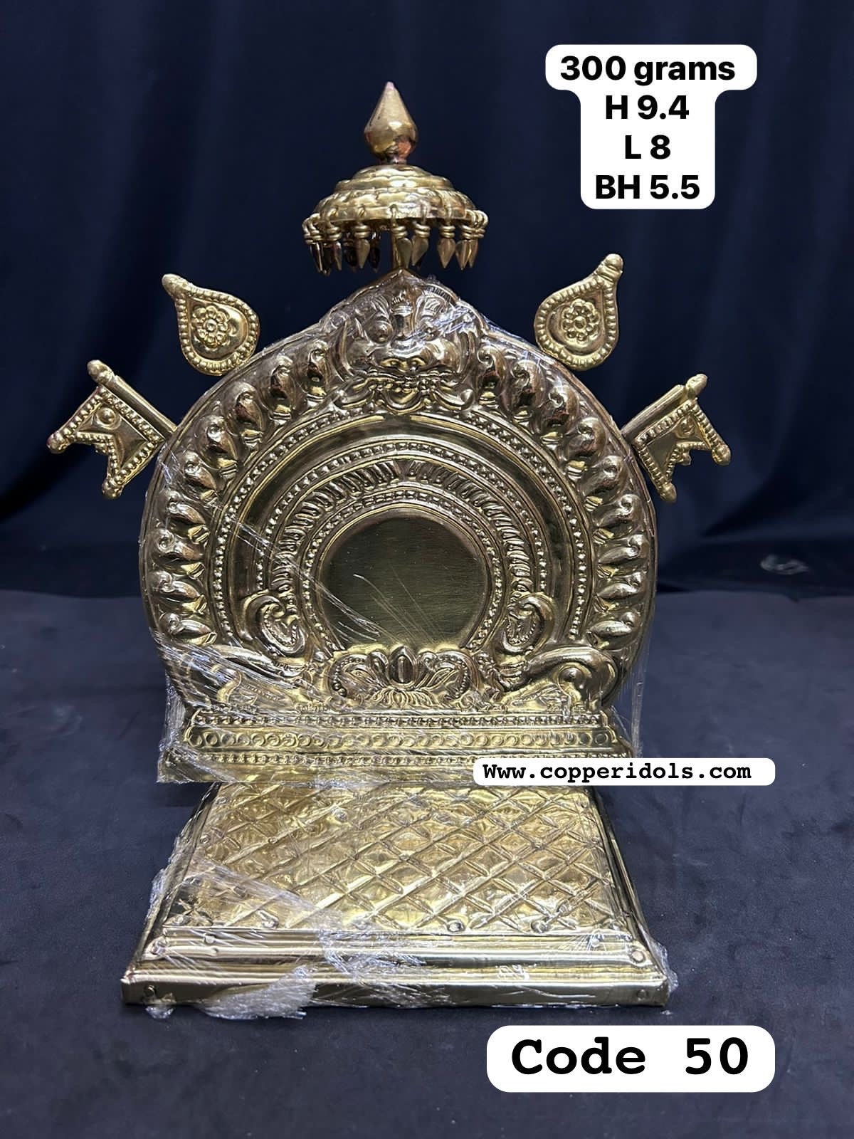 Brass hand crafted hand embossed peeta prabhavali