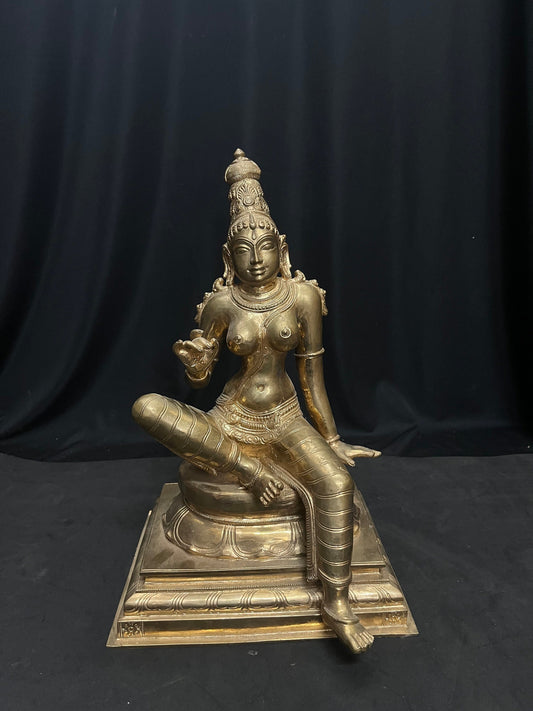 Panchaloha casted Bhoga Shakthi figurine, a form of uma parvati