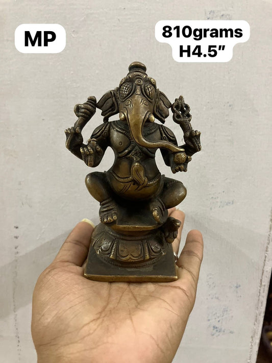 Vinatge bronze cast Ganesha idol