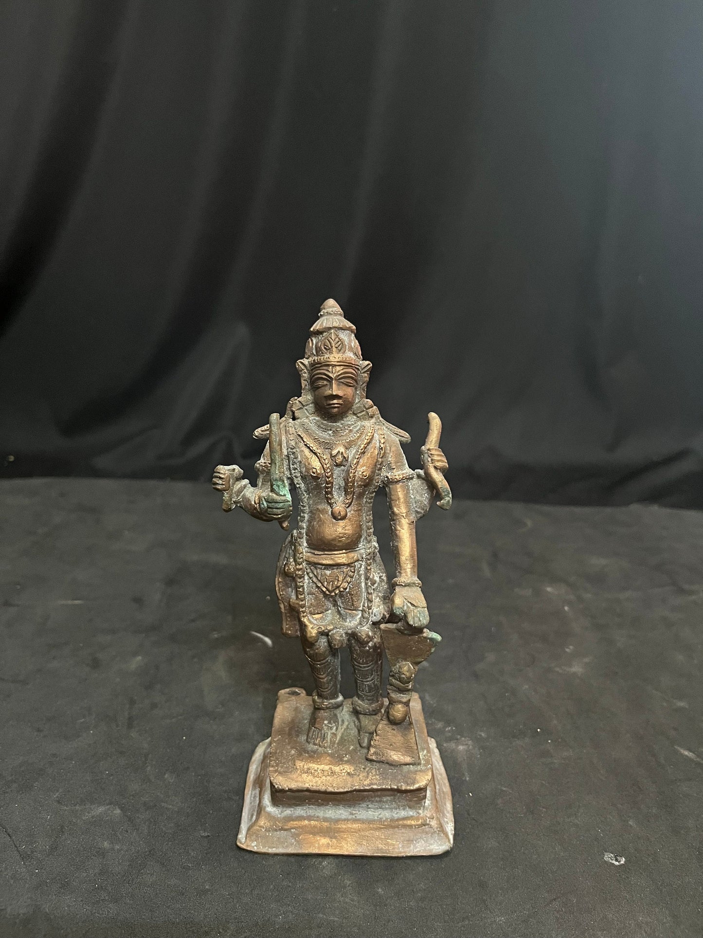 vintage bronze cast broken idol of veerabhadra swamy