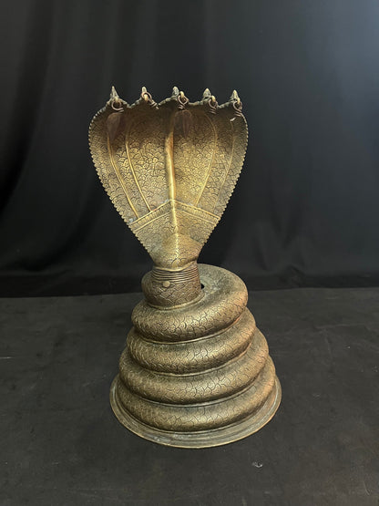 vintage bronze cast naga from karnataka