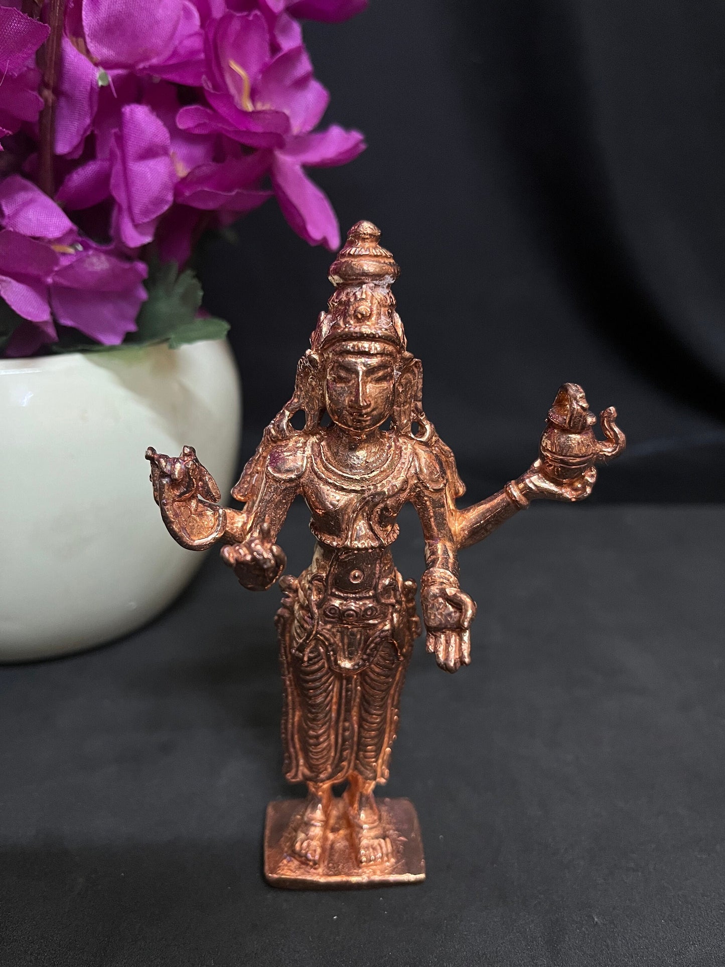 Copper idol of Sri Shukra Navagraha murthy