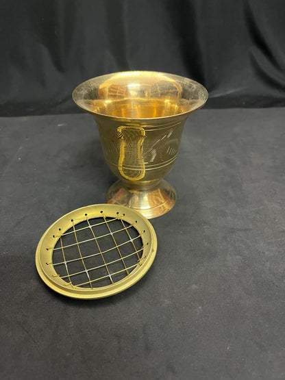 Brass Dhoopadan pot for incense burner