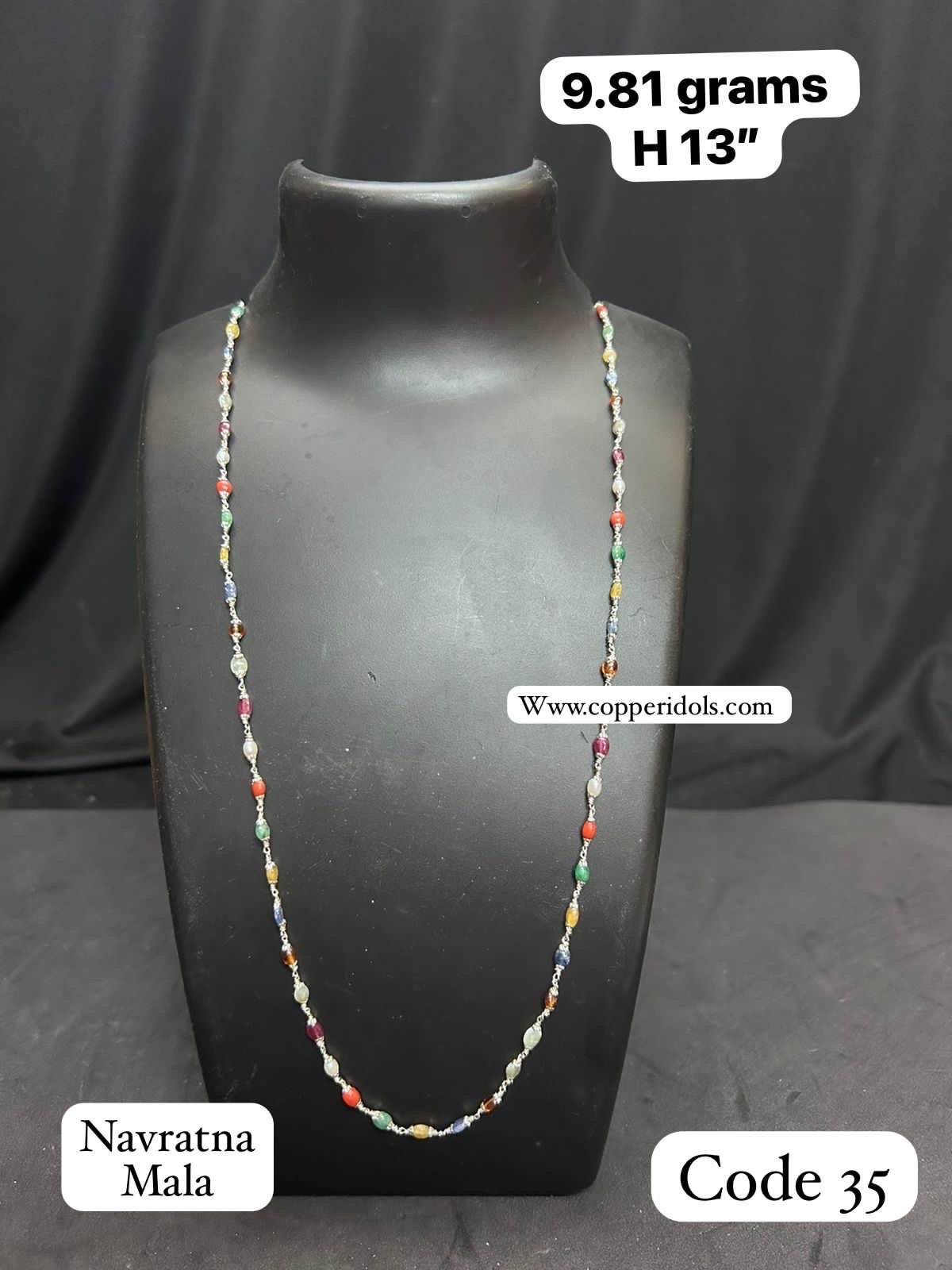 Navaratrna mala made in silver