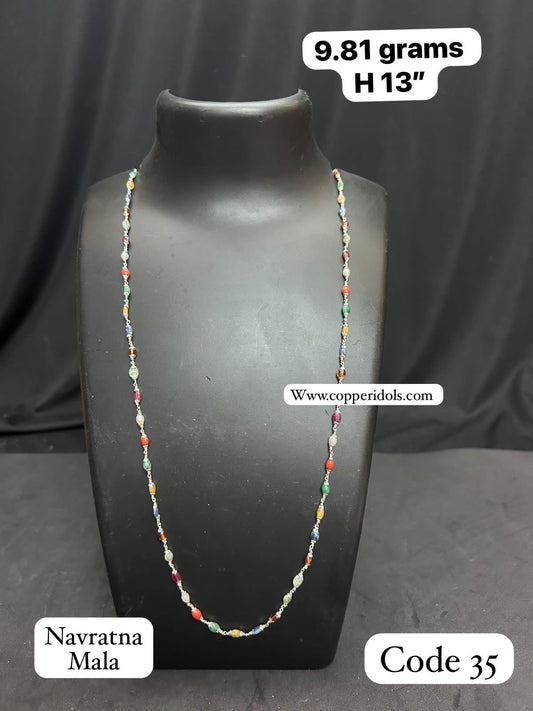 Navaratrna mala made in silver