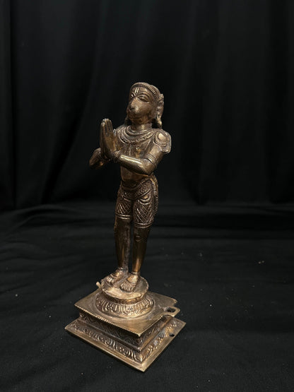 Bronze cast Bhaktha hanumantha in anjali mudra