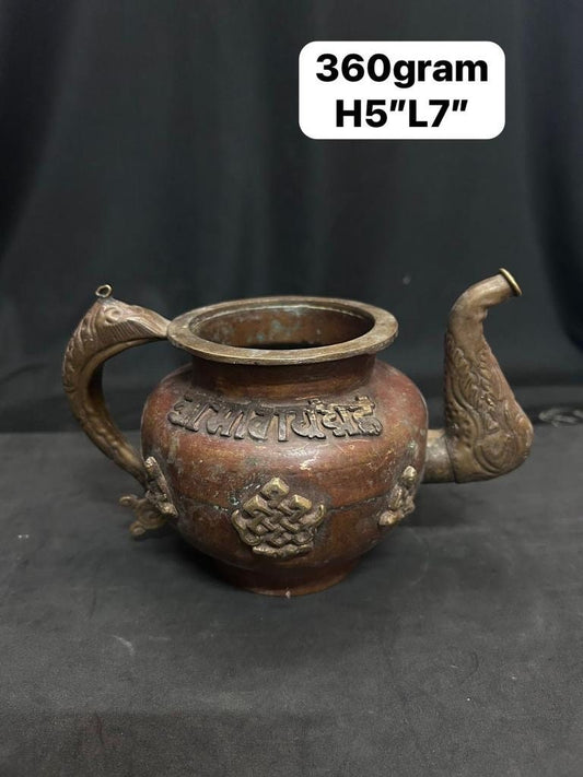 vintage copper made tibetian style jug