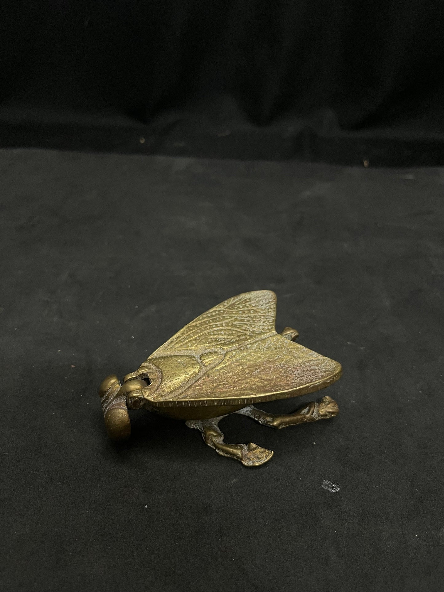 vintage brass cast housefly insect